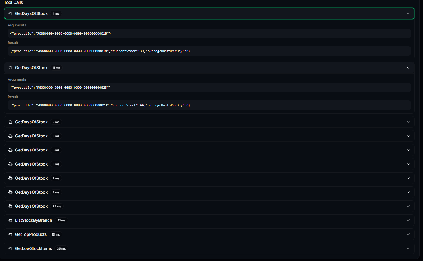 BranchOps AI advisor tool call